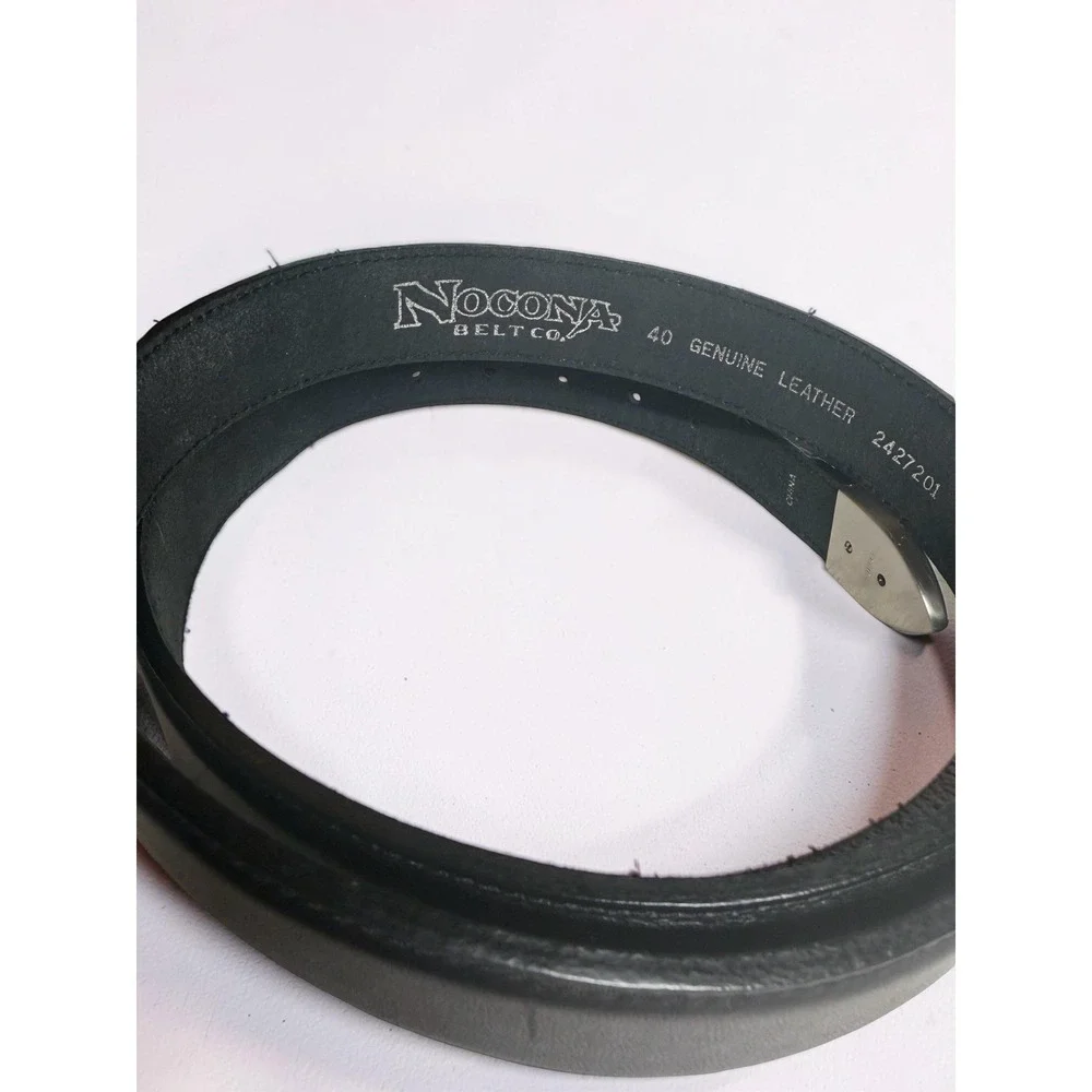 Nocona Men's Sz 40 Tapered Black Leather Belt N2427201 Cowboy Rodeo Western